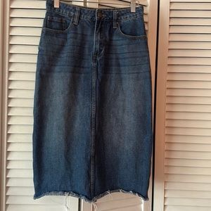 The Main Street exchange denim skirt
